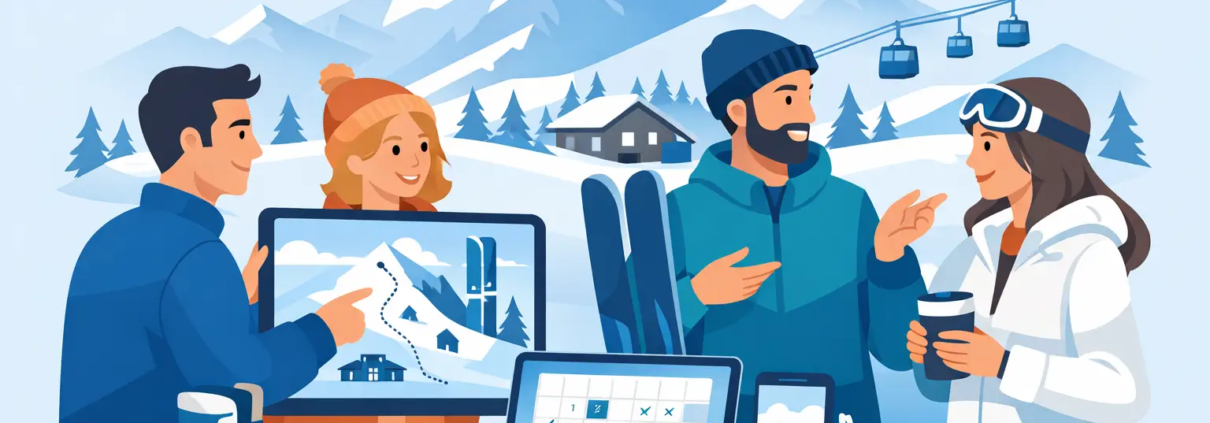 Skiurlaub mit Freunden planen ohne Stress