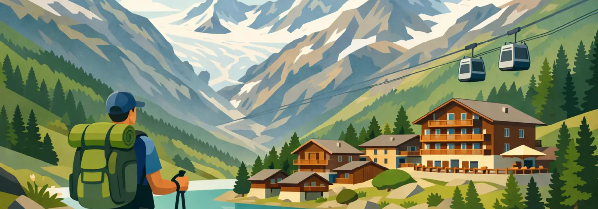 Wandern Saastal: Unterkunft mit bester Lage