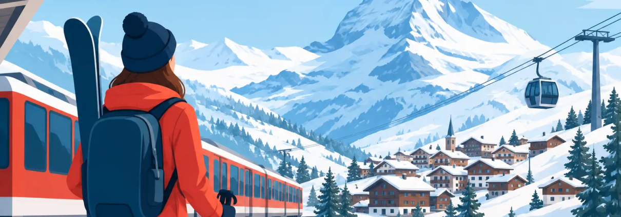 Skiferien ohne Auto planen für Saas-Fee